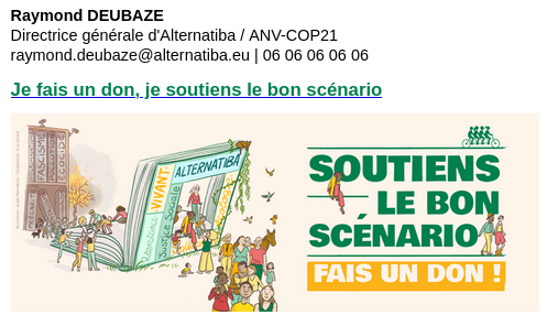 Aperçu de signature : Collecte de fin d'année 2025 Alternatiba